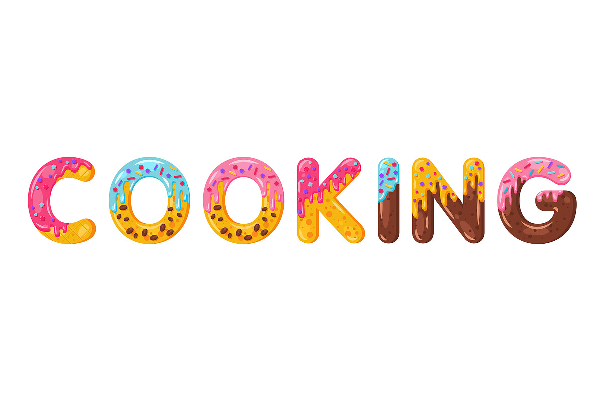 Donut cartoon cooking illustration, a Templates & Theme by IMG Visuals