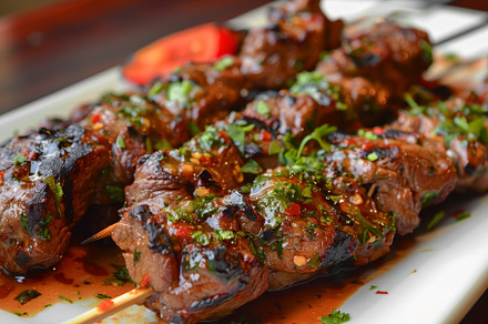 A close-up of a plate of food featur, a Photo by Iftikhar Alam