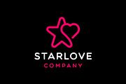 Star and Love Heart Line Art Logo, a Branding & Logo Template by Buqancreative (Thumbnail 2 of 4)