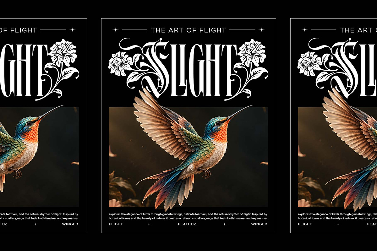 Flora Branch Typeface, a Blackletter Font by alit design (Photo 4 of 20)