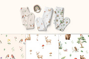 Woodland Forest fall animals clipart, an Animal Illustration by Pattern + watercolor (Thumbnail 11 of 13)