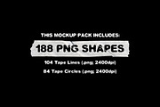 PNG TAPE lines & circles shapes PACK, an Object Graphic by BORT GRAPHIC (Thumbnail 2 of 8)