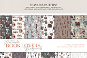 Book Lovers - watercolor set, an Illustration by CrystalinaShop (Thumbnail 4 of 4)