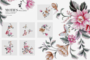 Victorian Reverie Watercolor Prints, a Pattern Graphic by LEAFure (Thumbnail 6 of 9)