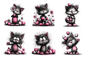 Whimsical easter cat clipart, an Illustration by SinaCreation (Thumbnail 3 of 11)