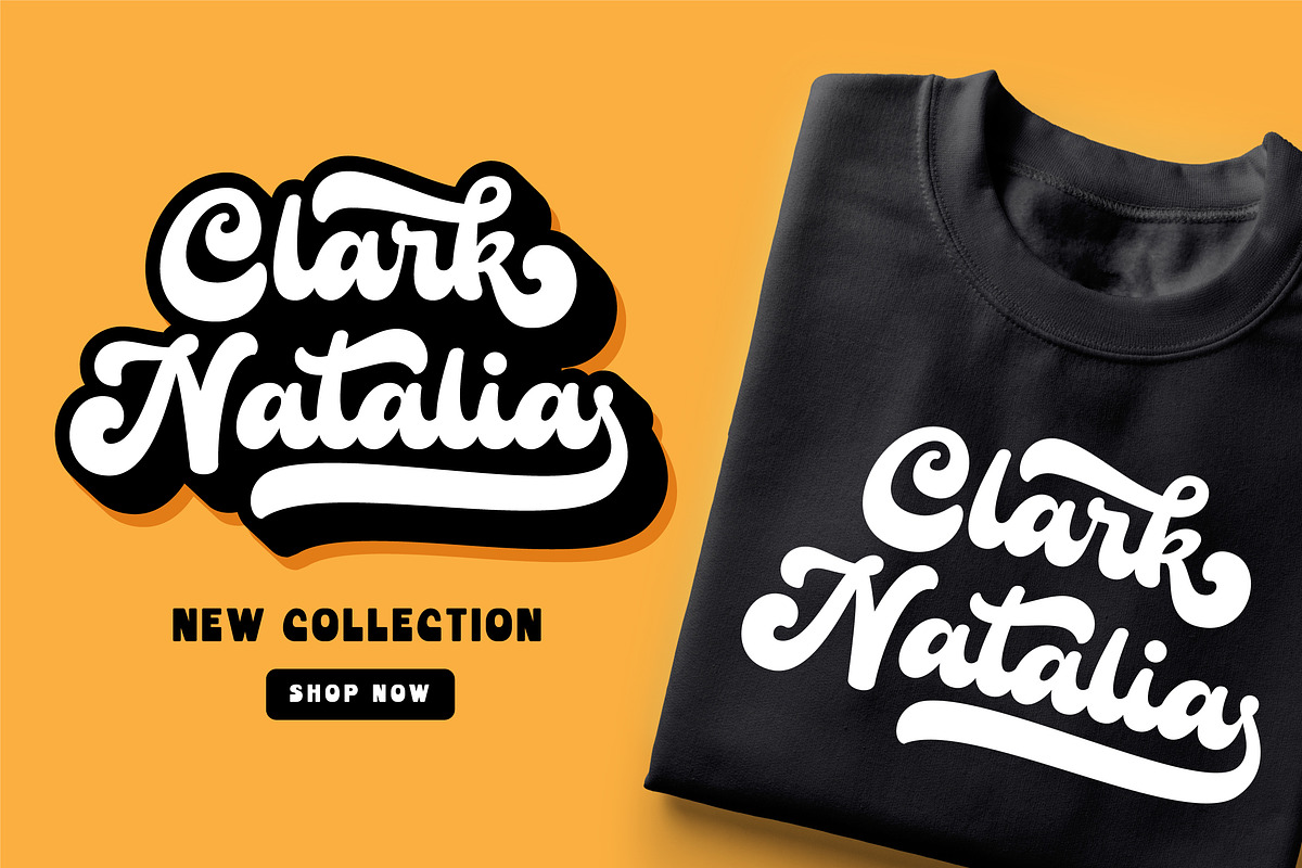 Brenson Charlotte - Retro Font Duo, a Script Font by Grezline Studio (Photo 2 of 14)