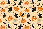 Seamless halloween pattern, a Pattern Graphic by Yayasya (Thumbnail 1 of 3)