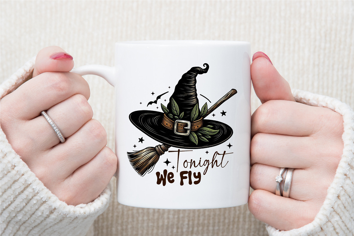 Tonight We Fly Halloween Witch Broom, an Illustration by Sublimation Artist (Photo 4 of 9)