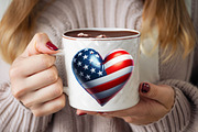 Watercolor Patriotic Heart Sublimat, an Illustration by SVGArt (Thumbnail 6 of 8)