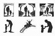 Father's Day SVG Silhouette Bundle, a Person Illustration by Gfx Expert Team (Thumbnail 2 of 3)