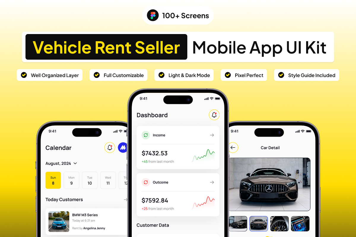 RentQu Seller - Car Rental UI Kit