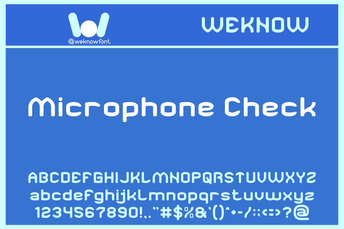 Microphone Check font | Creative Market