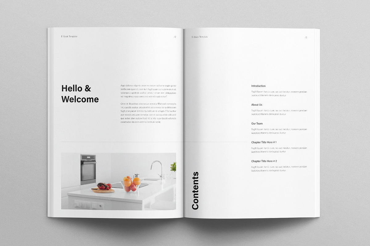 Minimal Editorial E-Book Template, a Magazine Template by E-Type (Photo 2 of 7)