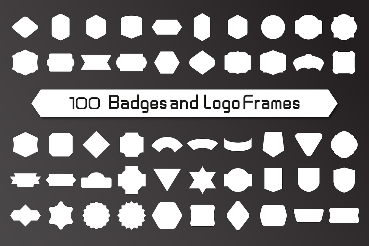 badge, label and logo frame set, an Illustration by Designfour