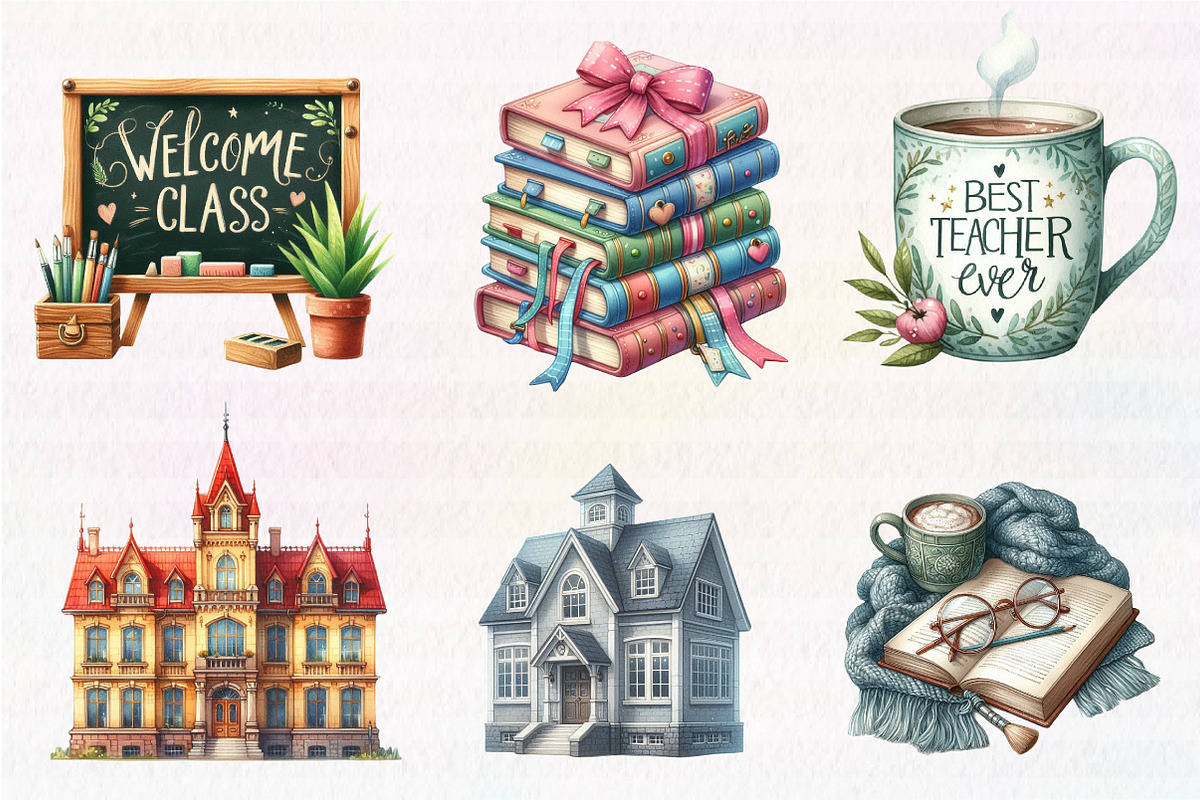 Cute Teachers Clipart, an Illustration by CreationArt (Photo 5 of 5)