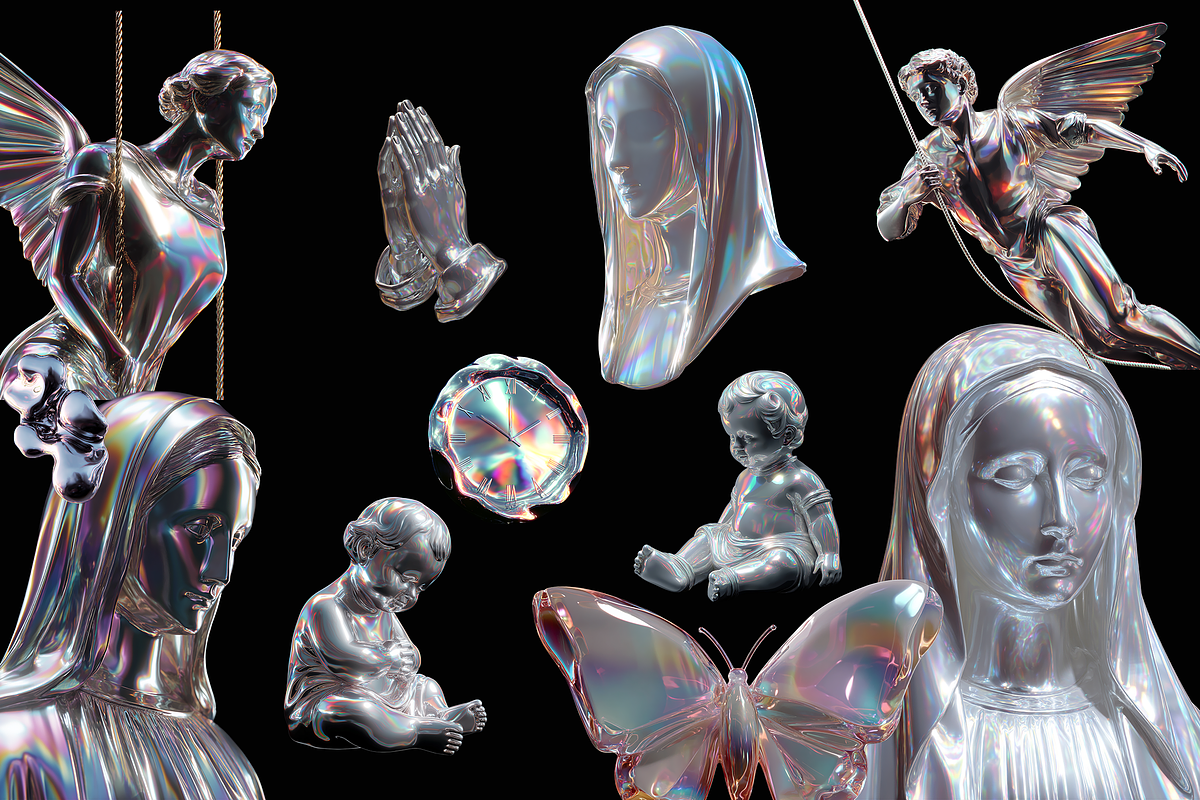 Chrome 3D Y2k Design Elements, an Object Graphic by THE PIGGEST (Photo 7 of 11)