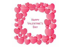 Red, pink hearts Valentines day, an Illustration by sceptical cactus