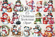 Christmas Snowman with Cats, an Illustration by DreamPrint404 (Thumbnail 1 of 5)