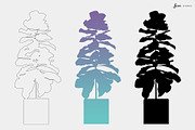 100 Vector Plant silhouettes, a Decorative Illustration by JAZZ STUDIO (Thumbnail 5 of 6)