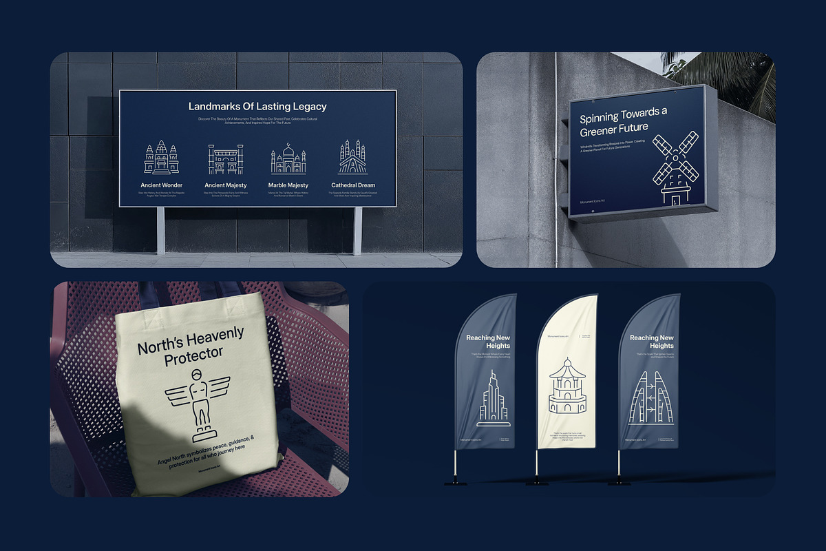 Monument Icon Art Set, an Outline Icon by Prosymbols (Photo 4 of 8)