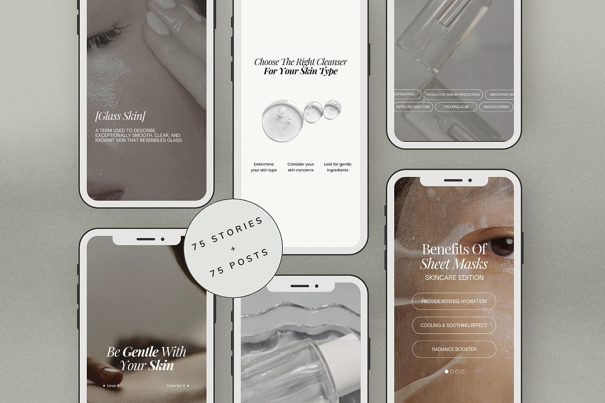 Skincare Instagram Post Templates, a Social Media Template by Terraa Studio Design (Photo 7 of 10)