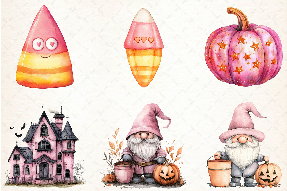 Retro Fall Halloween PNG Clipart Bun, an Illustration by Libby Wishes (Photo 2 of 7)