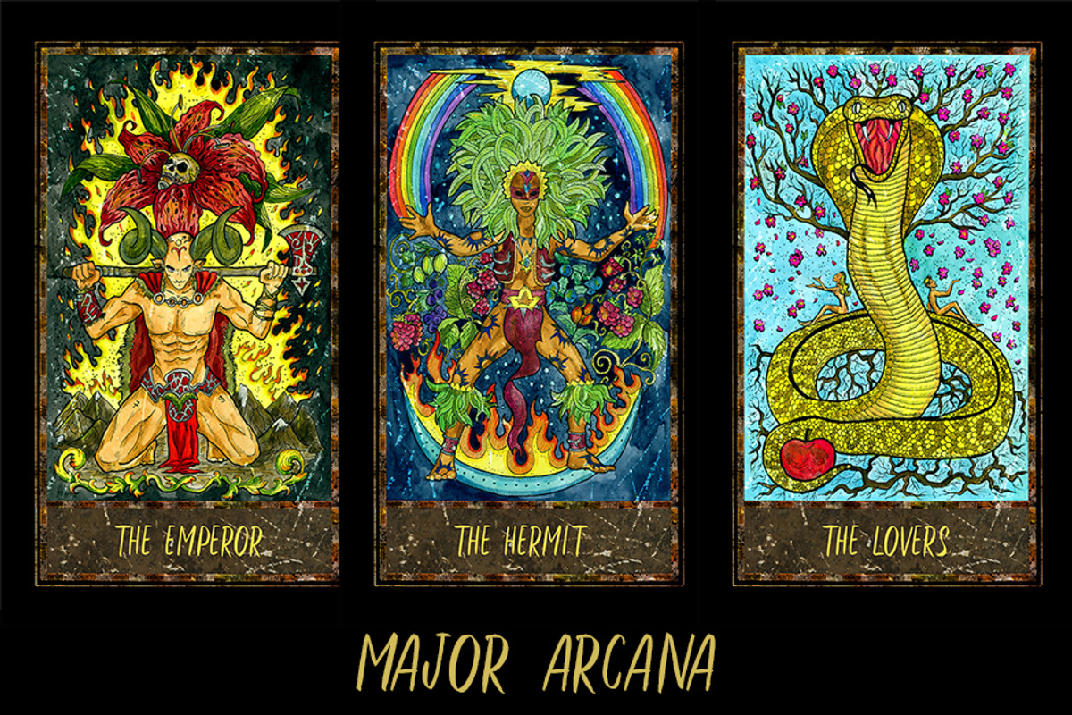 Magic Gate Tarot Deck colorful, a Decorative Illustration by Samiramay (Photo 3 of 27)