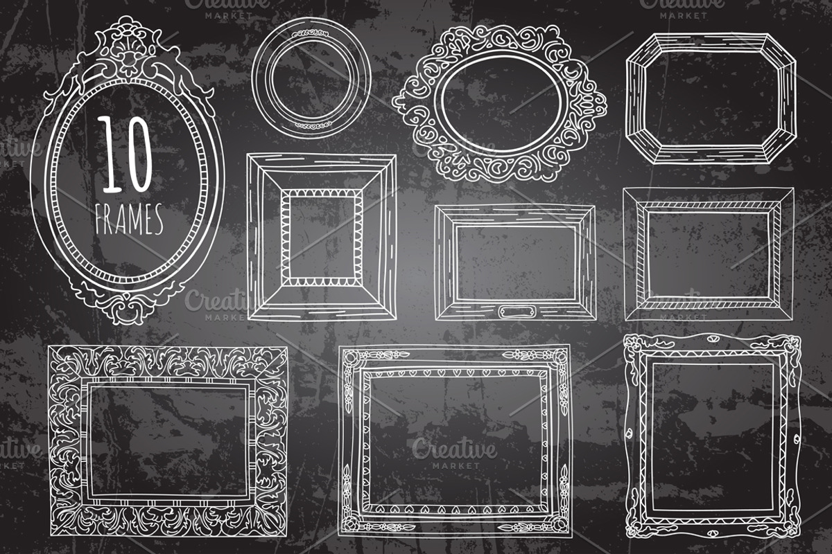 10 hand drawn frames, a Decorative Illustration by Redchocolate (Photo 3 of 3)