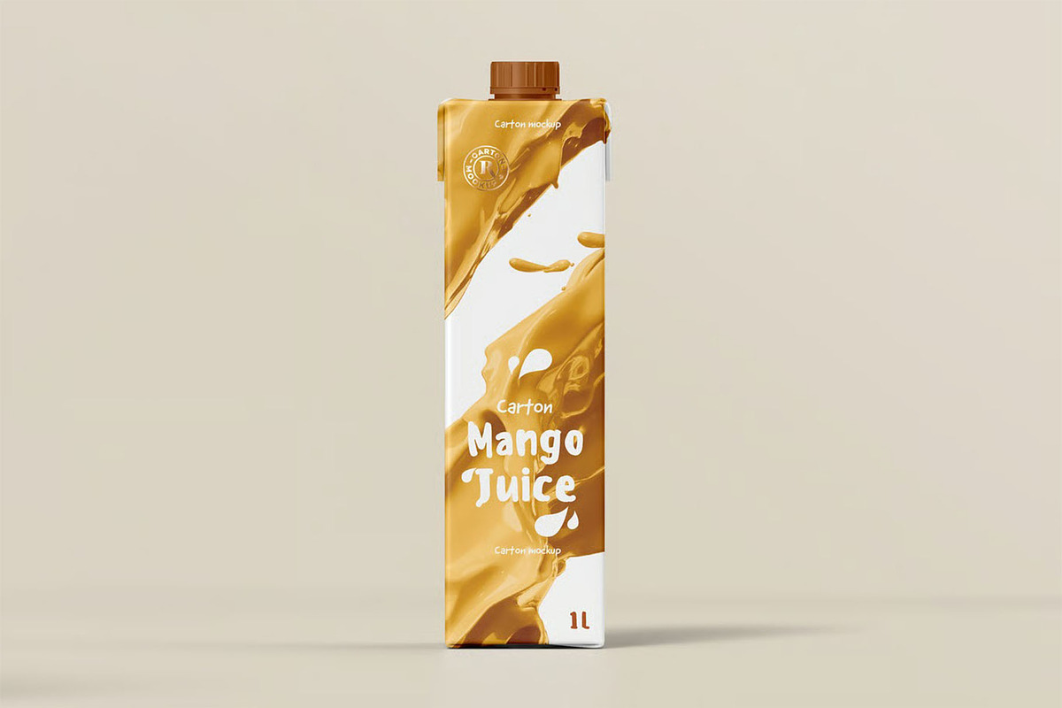 Juice Carton Mock-up, a Packaging Mockup by zippypixelstudio (Photo 14 of 14)