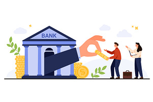 Business Loan Approval from Bank, a Finance Illustration by Flashvector
