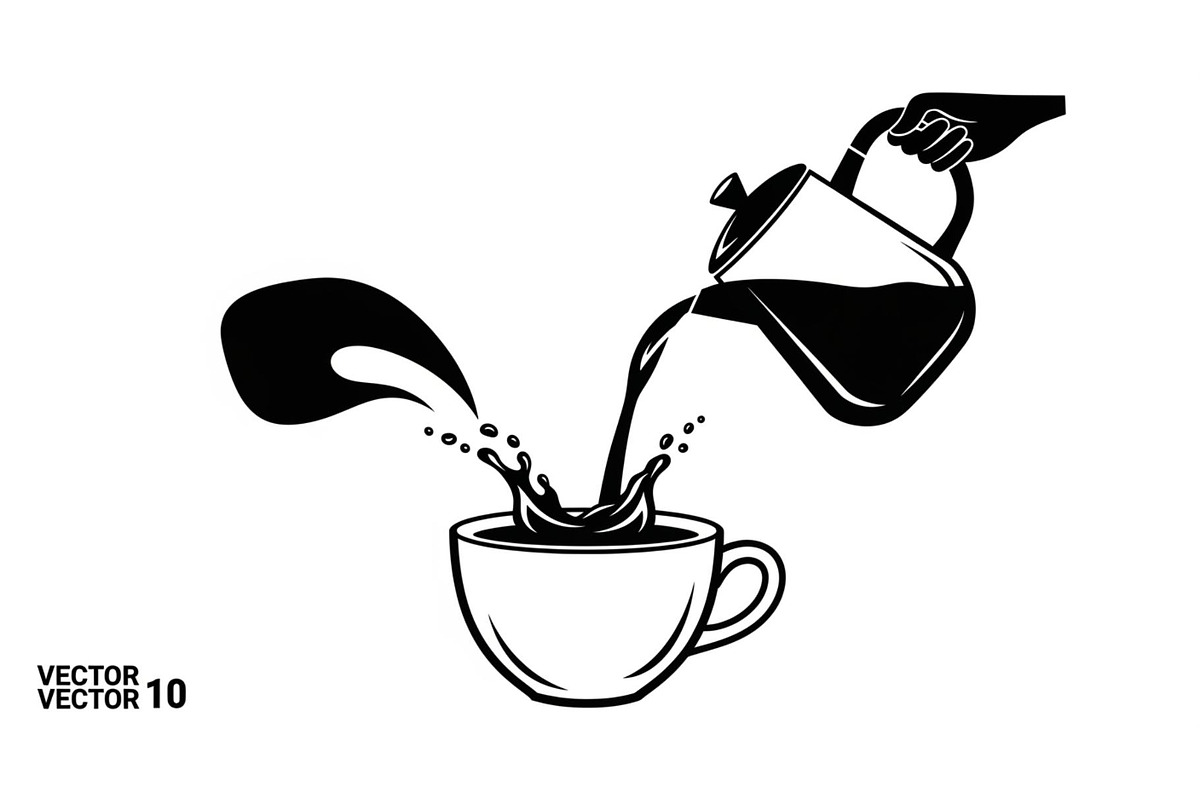 Pour Over Coffee Cup Silhouette Bund, an Illustration by Designs_River (Photo 9 of 31)