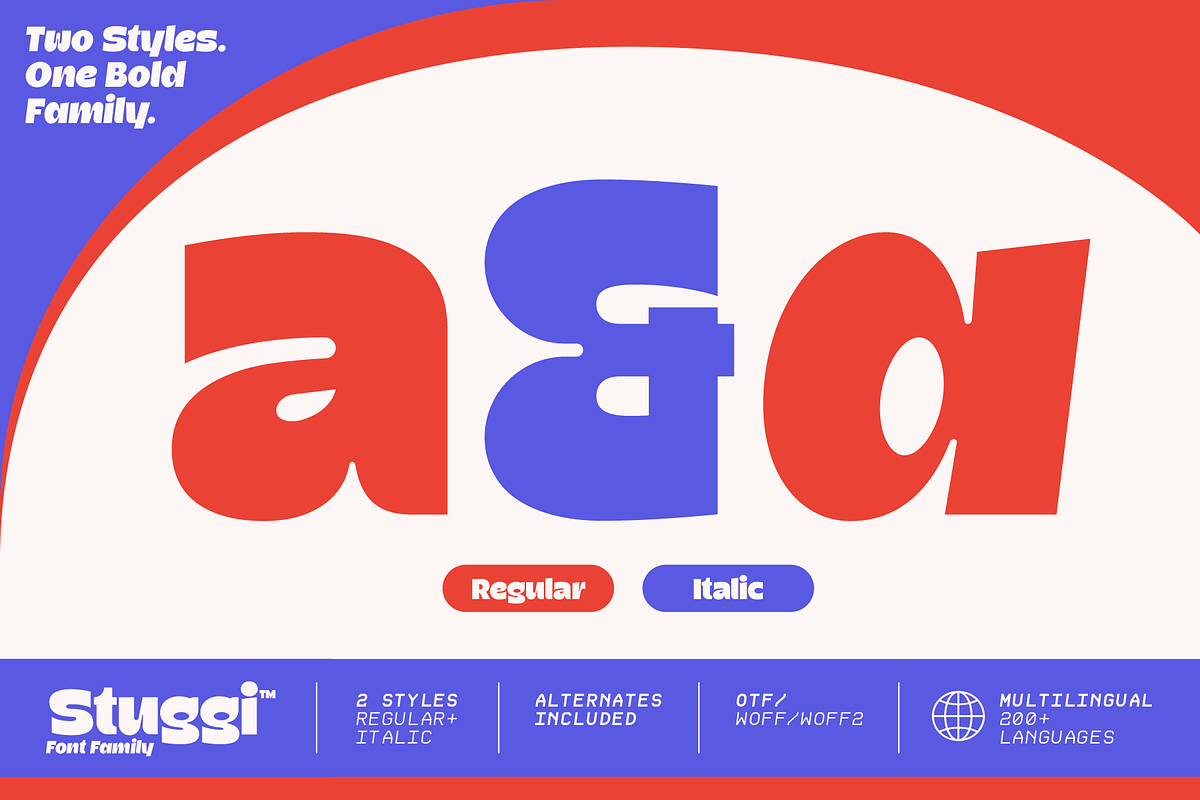 Stuggi — Regular & Italic, a Sans Serif Font by Gridlounge (Photo 2 of 12)
