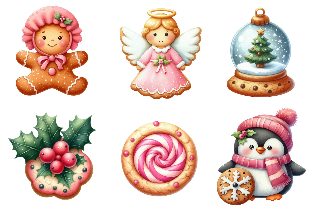Christmas Cookie Clipart, an Illustration by CreationArt (Photo 3 of 5)