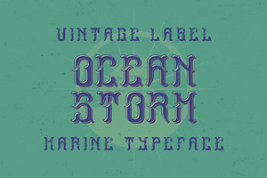 Ocean Storm label font, a Symbol Font by Heather_insane