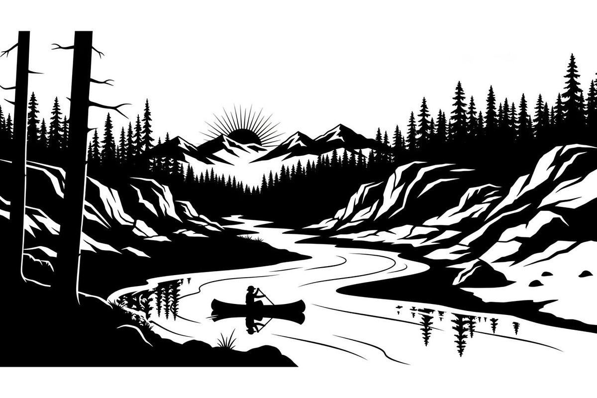 Nature Landscape Silhouette Vector B, an Illustration by Designer_Momina (Photo 28 of 51)