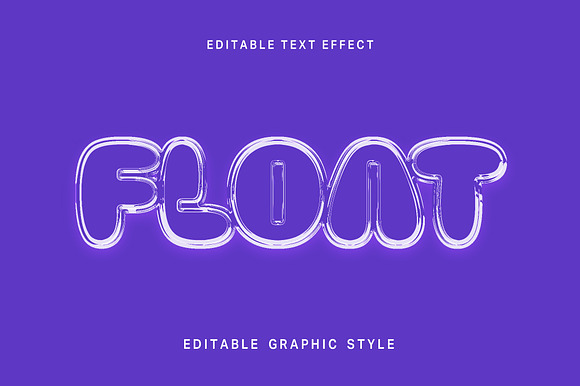 Transparent Bubble 3D Text Effect preview 3