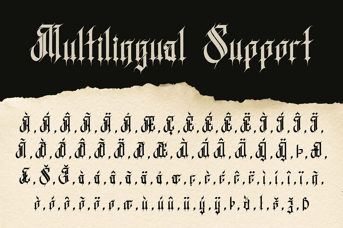 Rigtra Aledzra - Dark Gothic Font, a Blackletter Font by Randi Irvan | Rvandtype (Photo 12 of 13)