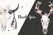 BOHO SKULLS watercolor set, an Illustration by Natali Smolova (Thumbnail 7 of 7)
