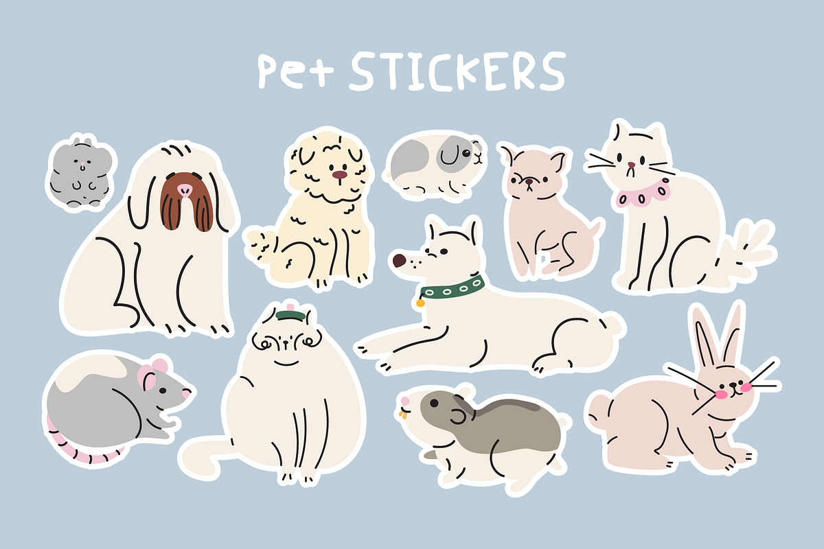 Domestic Pets Vector Illustrations, an Animal Illustration by Luamor (Photo 9 of 10)