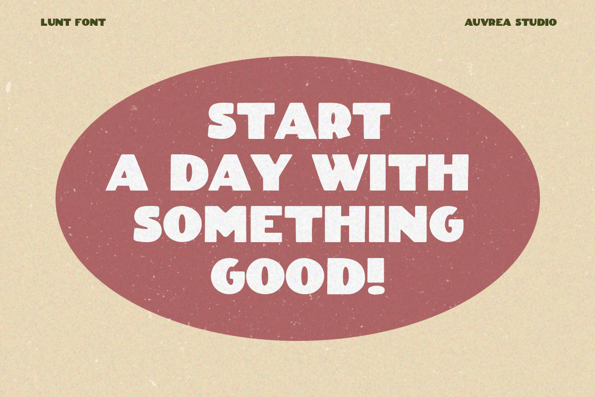 Lunt DISPLAY sans serif RETRO font, a Font by Auvrea Studio (Photo 4 of 6)