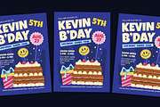 Playful Birthday Flyer, a Flyer Template by Gumico Studio. (Thumbnail 1 of 3)