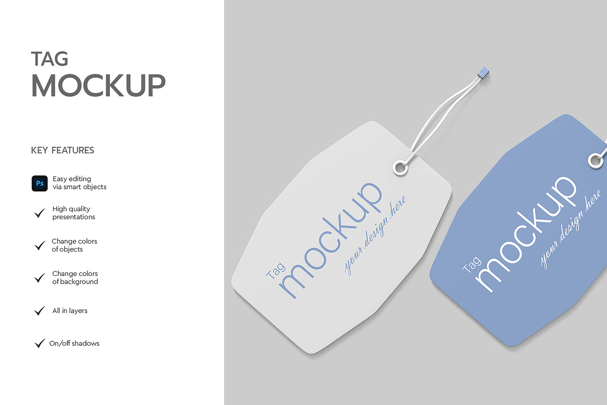 Clothing Label Hanging Tag Mockup