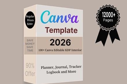 100+ Editable Templates | KDP 2026, a Social Media Template by Design Station