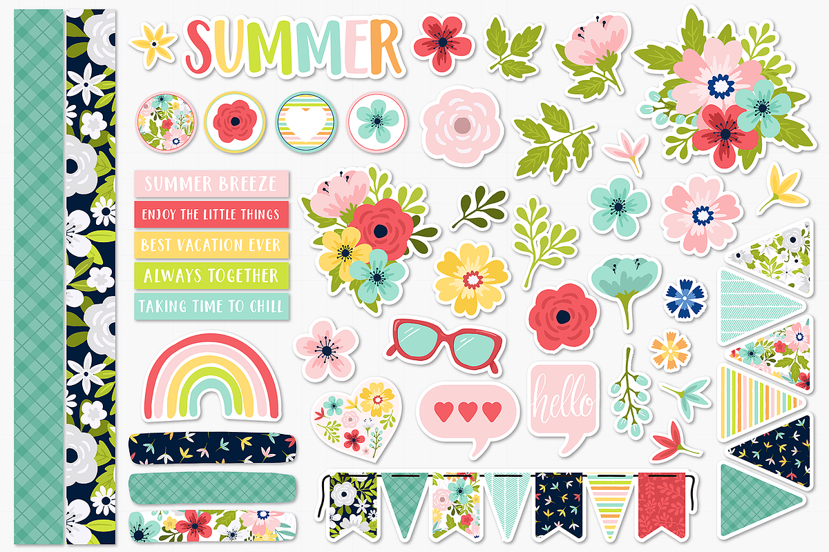 Summer Floral Digital Bundle, a Pattern Graphic by Paper Starr Studio (Photo 6 of 6)