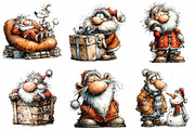 Funny Christmas Santa Clipart, an Illustration by Daily.Designs (Thumbnail 3 of 5)