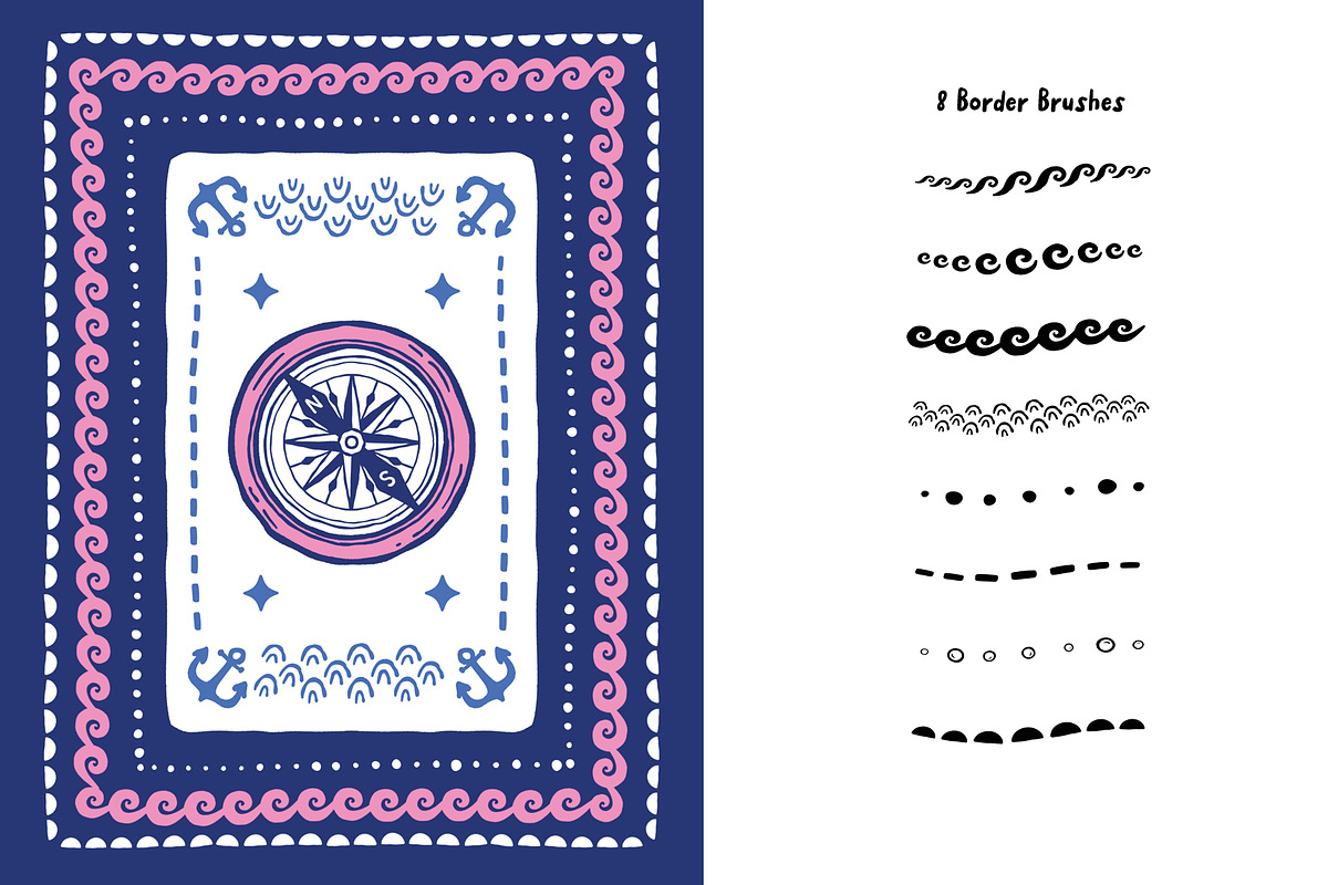 Whimsy Nautical 77 Procreate Brushes, a Brush Add-On by Pencil Twist (Photo 7 of 10)