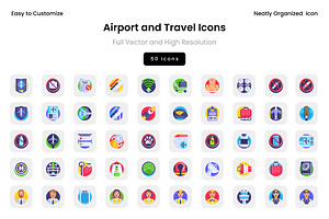 Airport and Travel Icons, a Solid Icon by Wencory