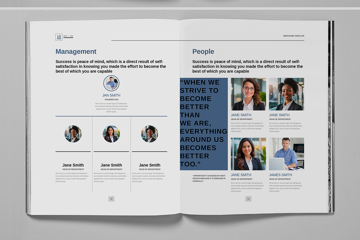 Gray Blue Company Overview Brochure, a Brochure Template by Boris Cupac (Photo 6 of 7)