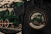Vintage Vector Train Illustration, a Transportation Illustration by Harry Kasyanov (Thumbnail 2 of 4)