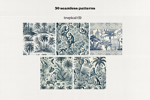 French Toile Seamless Patterns